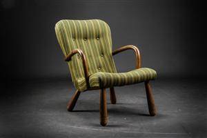 Philip Arctander, tilskrevet. Muslinge-stol, Clam-Chair lænestol