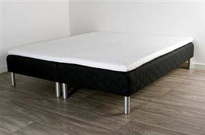 Unique dobbeltseng, model Silver 180 x 200 cm, medium hårdhed, sort