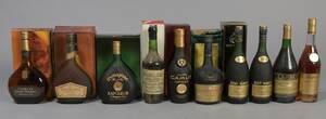Samling cognac armagnac m.m. bl.a. Janneau Grand Armagnac Tradition m.m. 10