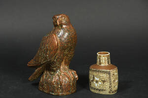 Royal Copenhagen Kgl. P. Knud Kyhn. Falk, nr. 21407 1. sort. samt Baca vase 2