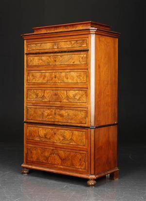 Christian IX chiffoniere af mahogni, ca. 1870