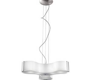 Studio Design Italia. Pendel i hvidt glas, model Tris, Ø. 55 cm