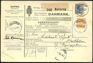 AFA 131,127 1921. Christian X. 30 Øre, orange og 1 Krone, brunblÃ¥ –º