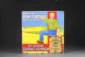 Det Danske Gødningskompagni. Emaljeskilt