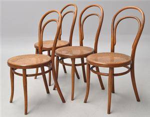 Thonet. Fire cafestole, model 14 4