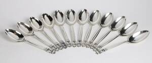 Georg Jensen, KongemønsterAcorn 12 dessertskeer 12