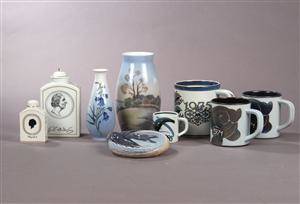 Samling kongeligt porcelæn fajance. Royal Copenhagen samt Bing Grøndahl. 9