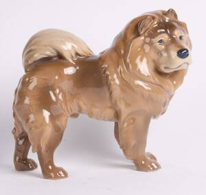 Bing Grøndahl Chow chow. Hund af porcelæn