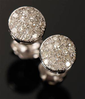 Diamant ørestikkere. 9 kt guld, 0.38 ct