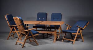 Garden Collection Havesæt, bord 5 stole af teak 6