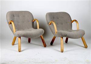Philip Arctander, tillskr, ett par Muslingestolar, Clam-Chair 2