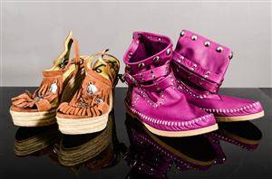 Damskor, två par Replay sandaler L di R ankel boots st. 39-40