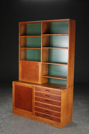 Skænk med reol, teak og eg, 1960erne 2