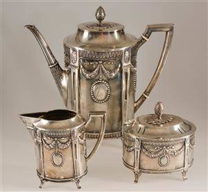 Kaffeservis i silver, empirestil 3