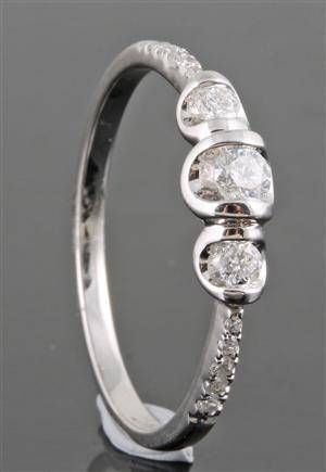 Diamond ring, 14kt. approx., 0.21ct