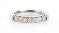 Alliancering, 14 kt hvidguld, ca. 0.49 ct.