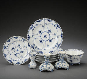 Royal Copenhagen Kgl. P. Diverse dele, Musselmalet, helblonde 10