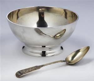 Russisk skål og ske, Moskva 1800-tallet. 2