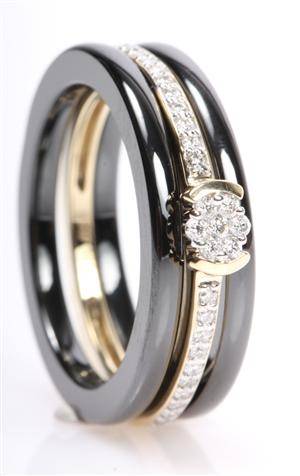Ceramic Collection. Samlering m diamanter, 14 kt guld 3