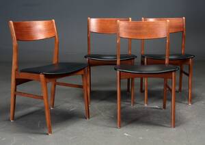 Falsled Møbelfabrik. Fire stole af teak og bøg 4 Denne vare er sat til omsalg under nyt varenummer 5064659