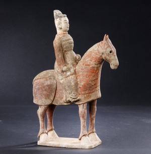 Tang hest med rytter Kina 618-906