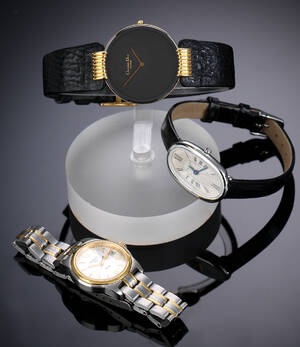 Longines, Dior og Tissot. Tre dameure i stål og forgyldt stål 3