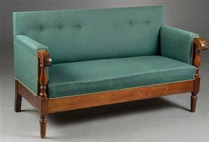 Sofa af mahogni, slutningen af 1800-tallet