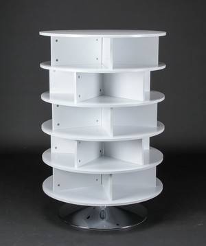 To moderne design sko rondeller på krom drejesokkel. HVID 2