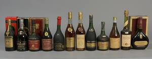 Samling cognac armagnac m.m. bl.a. Renault Carte Noire Extra Cognac m.m. 12