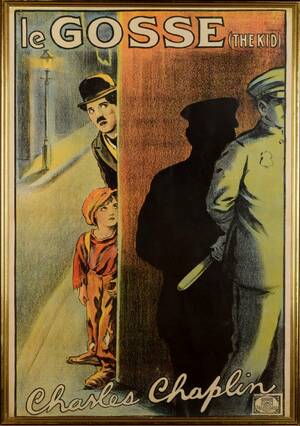Affisch Le Gosse The Kid Charles Chaplin 1900-tal