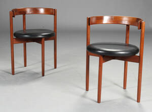 Hugo Frandsen. Par hjørnestole armstole, teak 2