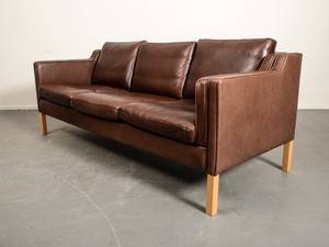 Soffa. Stouby Design Team. Modell Eva, brunt läder