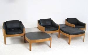Sitzgruppe Möbel System der 195060er Jahre in Schichtholz 7