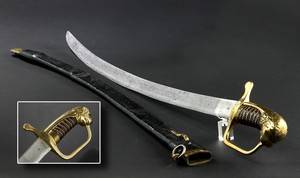 Dansk Artillerisabel model 1802 med skede.