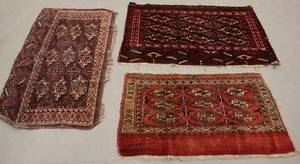 Turkmen, 3 st, handknutna, antika 3
