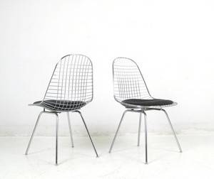 Charles Ray Eames, Paar Wire Chairs von Vitra 2