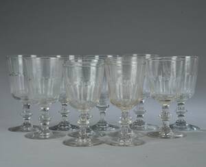 Holmegaard. Elve Christian VIII Berlinois rødvinsglas 11