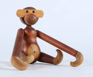Kay Bojesen. Abe af Teak- og limbatræ, 20 cm
