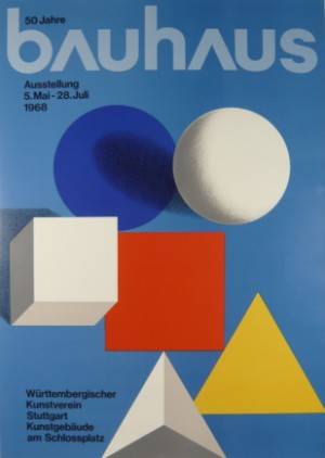 Herbert Bayer, Ausstellungsplakat 50 Jahre Bauhaus