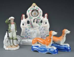Fire Staffordshire figurer af fajance, 1800-tallet 4