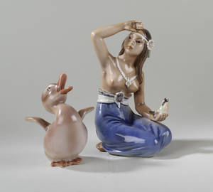 Dahl-Jensen. To figurer, porcelæn, 1268 og 1032, II sort. 2