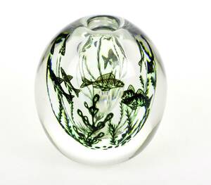 Edward Hald 1883-1980 Fiskgraal Vas Glas 1900-tal