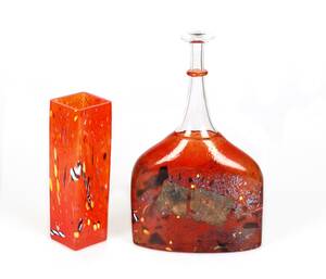 Bertil Vallien Satellit Vaser Glas 1900-tal 2 st