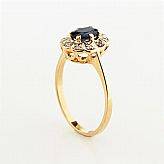 Ring 18 k guld safir diamanter