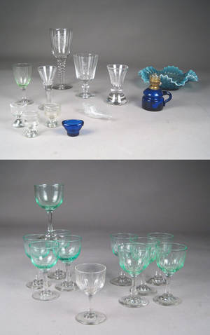 Samling glas bl.a visitkortholder, Murat og Derby glas m.m 23