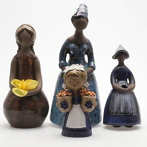 FIGURINER, keramik, 4 st, 1900-talets andra hälft.