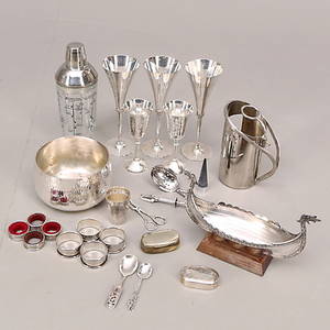 DRINKTILLBEHÖR, nysilver SKEDAR silver 2 st.