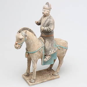 GRAVFIGUR i terracotta, sen Ming dynasti, 1368-1644, Kina.