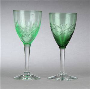 En samling hvidvinsglas, bl.a. Arne, Holmegaard 21