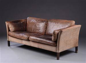 Mogens Hansen. To-pers. sofa, læder